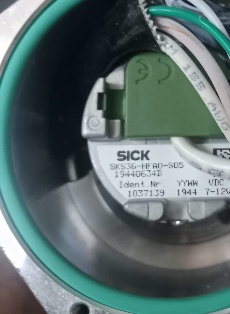 SICK motor feedback encoder label