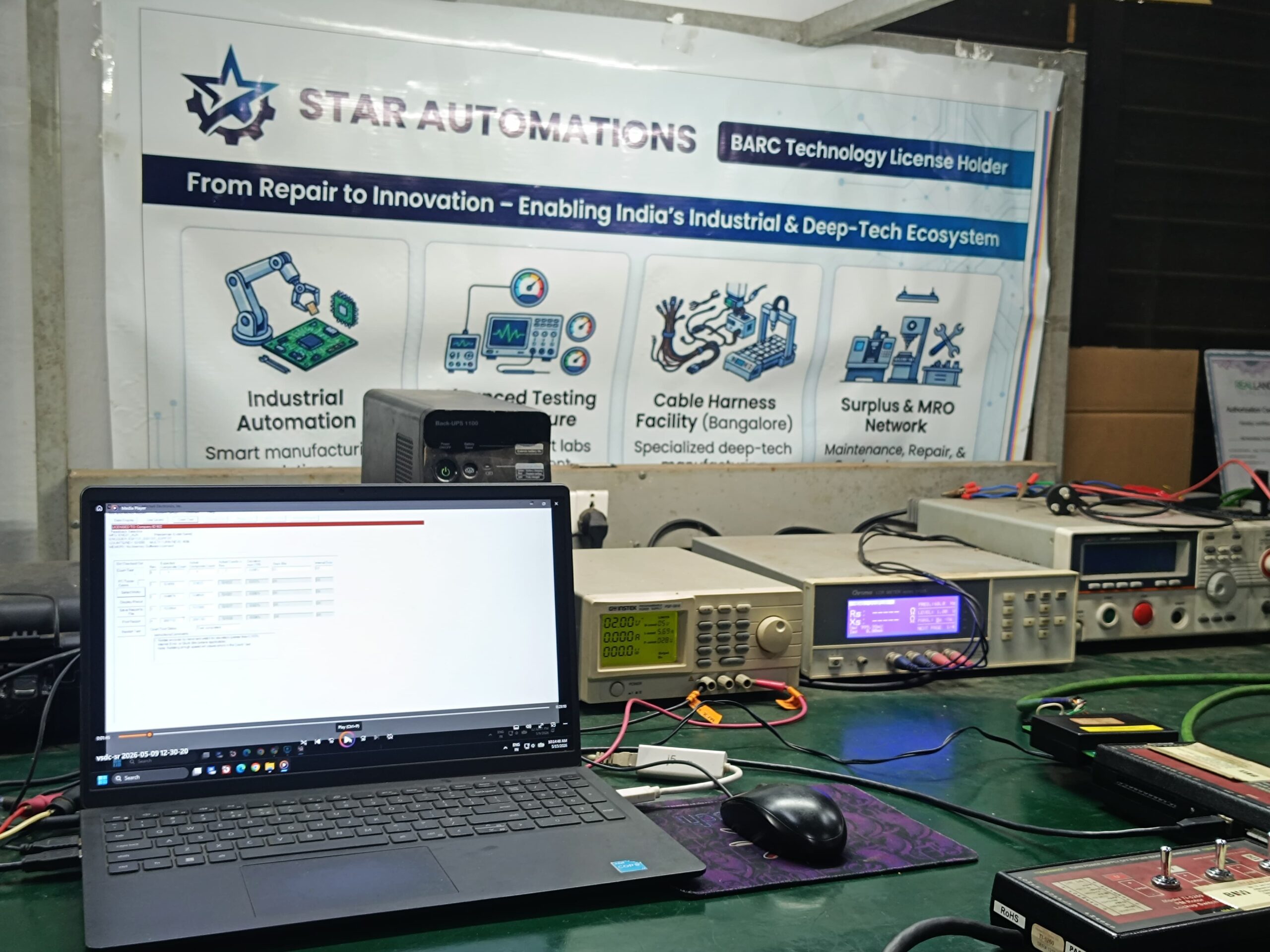 Test and rework bench