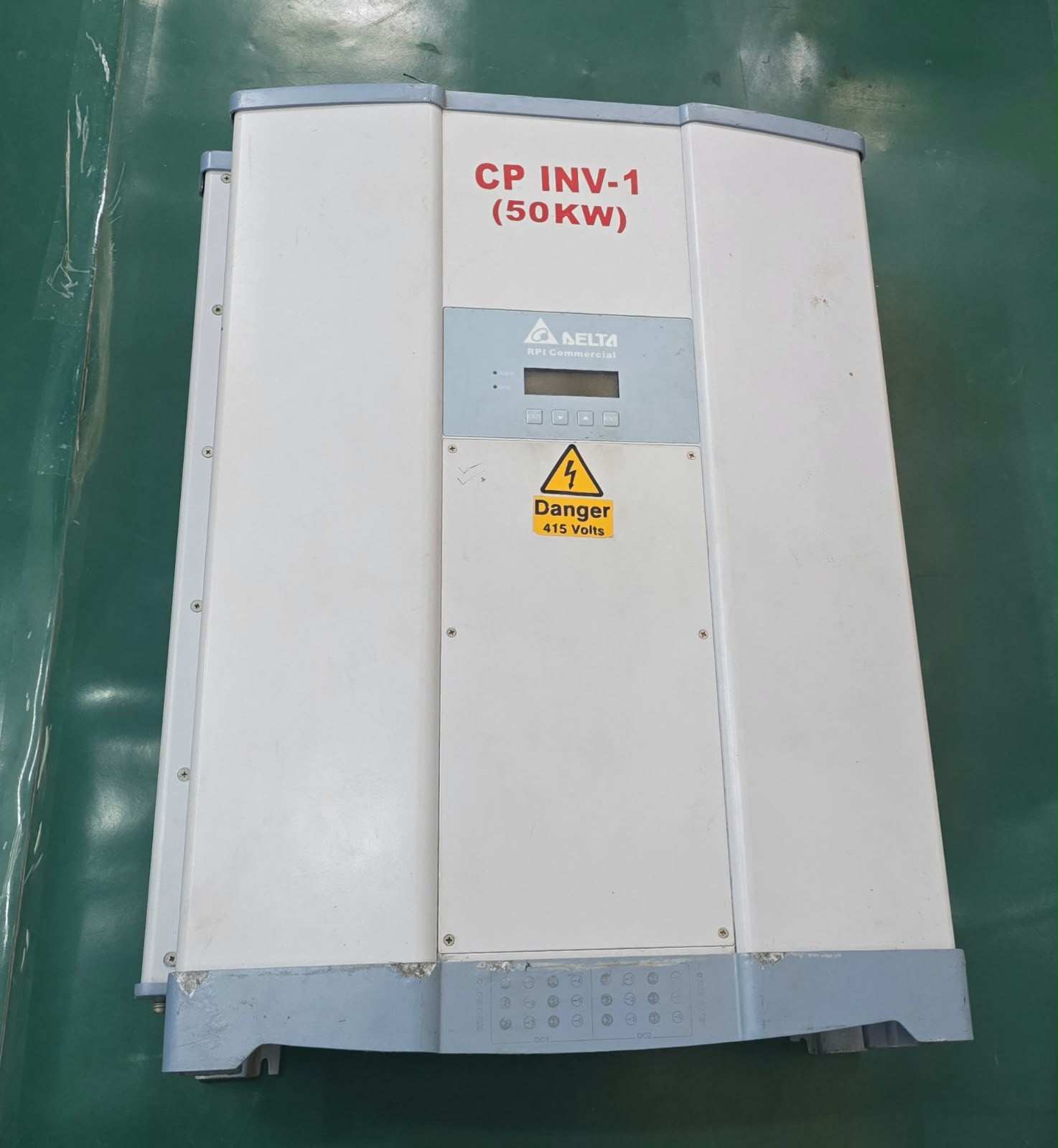 Delta RPI commercial inverter labelled CP INV-1 (50 kW) on an ESD mat at Star Automations