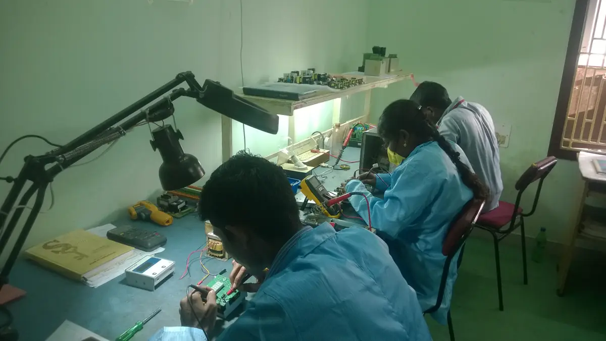 Star Automations technicians at ESD-protected repair benches