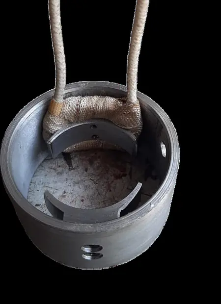 Coil assembly and lead-outs inside a motor housing